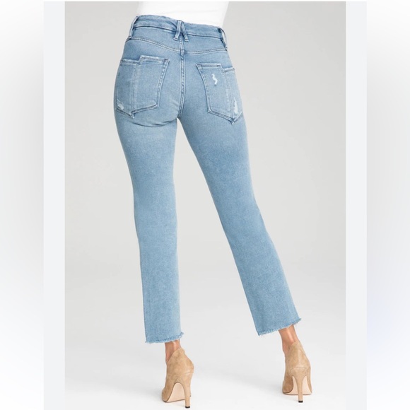 GOOD AMERICAN Good Straight Split Pocket Jeans - Picture 3 of 12